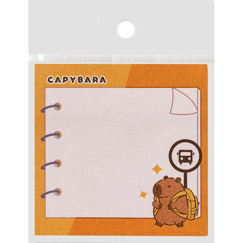 Papetărie și articole din hârtie - Notes adeziv 50 coli 80x80 mm Capybara Centrum