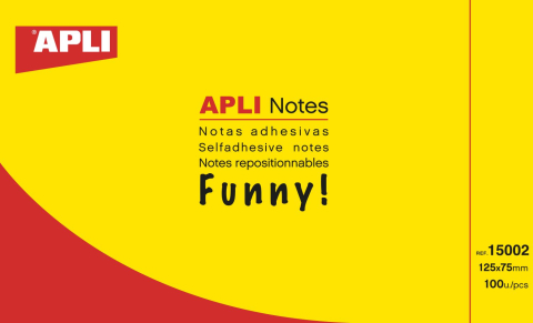 Note adezive - Notes adeziv Apli 125x7mm 100 file galben