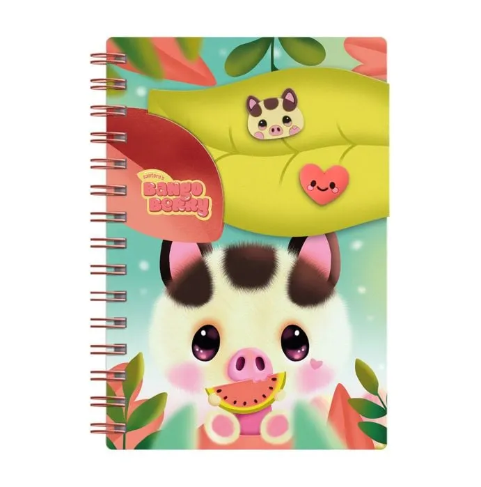 Noutăți Librăria Compas - Notes Santoro Bangoberry Piggy Porcusorul 15 x 20 x 1 cm