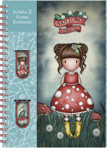 Agende nedatate - Agenda dictando Santoro Gorjuss In The Forest Little Mushroom + 2 semne de carte