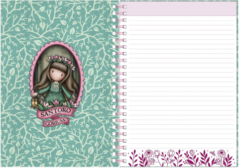 Agenda dictando Santoro Gorjuss In The Forest Woodland Wildflower + 2 semne de carte [4]