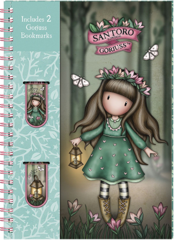 Agende nedatate - Agenda dictando Santoro Gorjuss In The Forest Woodland Wildflower + 2 semne de carte