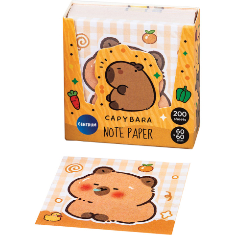 Notes hartie 200 pagini 60x60 mm Capybara Centrum [1]