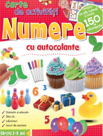 Cărți - Numere. Carte de activitati cu autocolante