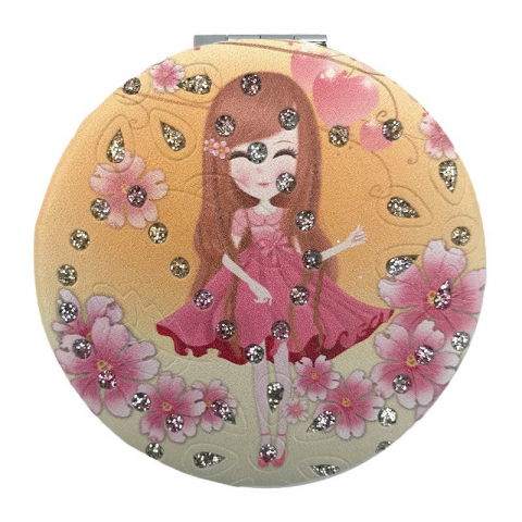 Ingrijire personală copii - Oglinda poseta model fetita 7x7 cm
