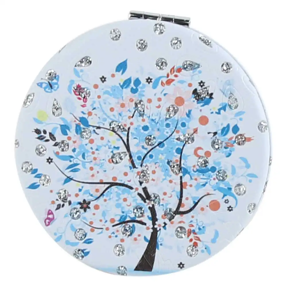 Accesorii personale și beauty - Oglinda rotunda cu sclipici copac 7cm