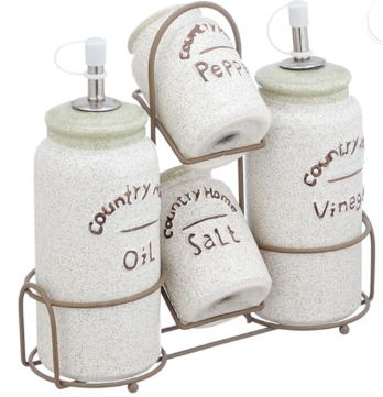 Articole pentru bucătărie - Oliviera 4 piese 19x16 cm gri