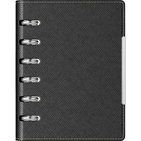 Registre și plannere - Organizer A6 6 inele Precision Alicante 12 x 15.5 cm negru
