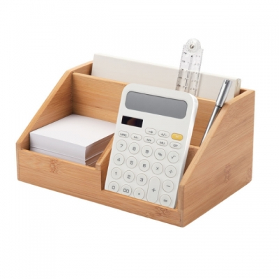 Suporturi și tăvițe documente - Organizator de birou bamboo Forofis 240x160x118mm
