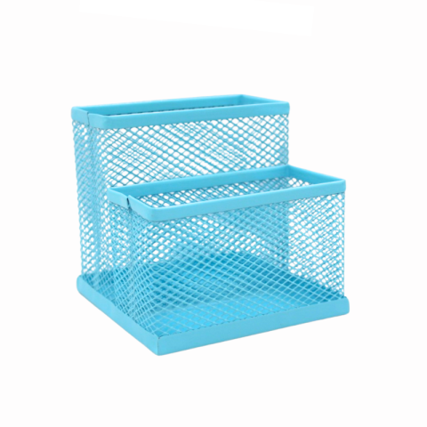 Birotică și accesorii birou - Suport plasa metalica instrumente de birou cu 2 compartimente Duoguo
