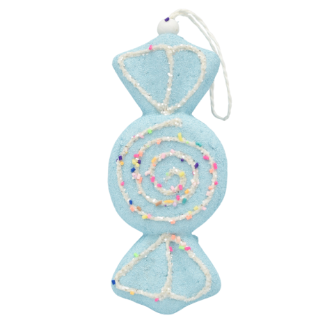 Decorațiuni și articole de Crăciun - Ornament bomboana polistiren albastru