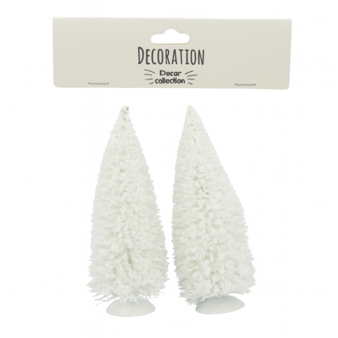 Noutăți Librăria Compas - Ornament brad 2/set alb plastic 14 cm