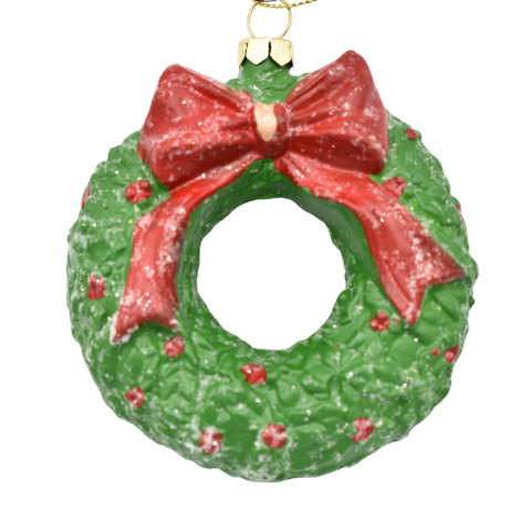 Noutăți Librăria Compas - Ornament brad coronita verde plastic 10.5 cm