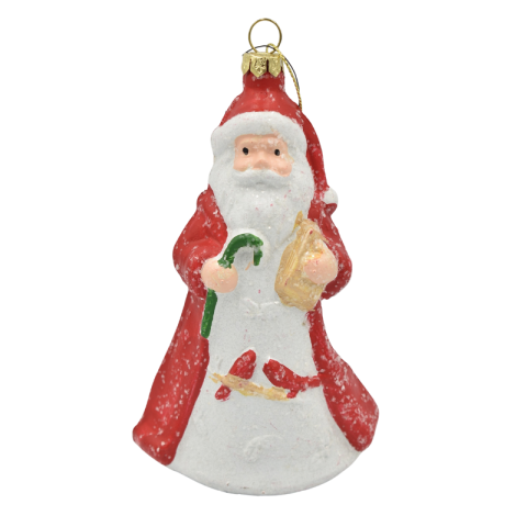 Noutăți Librăria Compas - Ornament brad Mos Craciun rosu plastic 14x8 cm