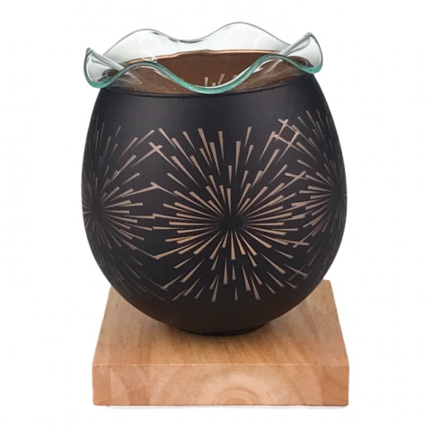 Candela din sticla cu bec 12x16 cm diverse modele [6]