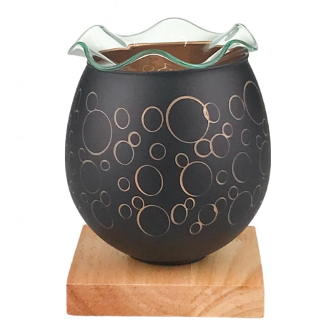 Candela din sticla cu bec 12x16 cm diverse modele [4]