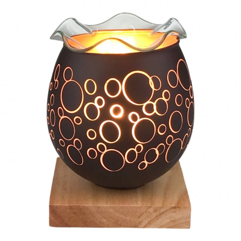 Candela din sticla cu bec 12x16 cm diverse modele [5]