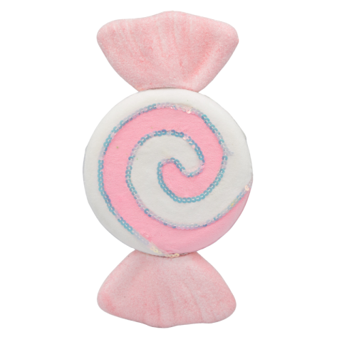 Ornament de agatat bomboana roz din plastic 33x17 cm [1]