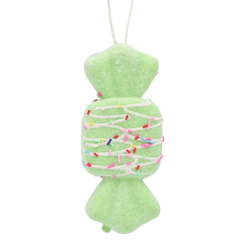 Decorațiuni și articole de Crăciun - Ornament de agatat bomboana verde 14x6 cm