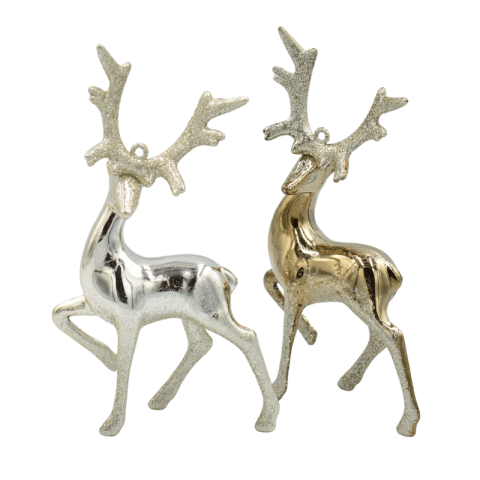 Ornamente suspendate - Ornament de agatat ren 8x16 cm plastic