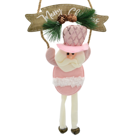 Ornament pentru brad mos roz 18x32 cm [1]