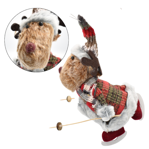 Noutăți Librăria Compas - Ornament pentru brad ren cu patine 12x23 cm