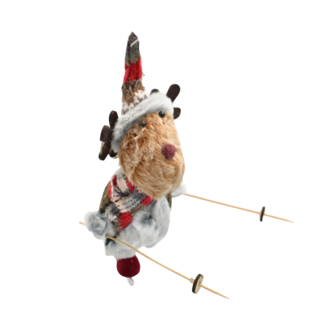 Ornament pentru brad ren cu patine 12x23 cm [2]