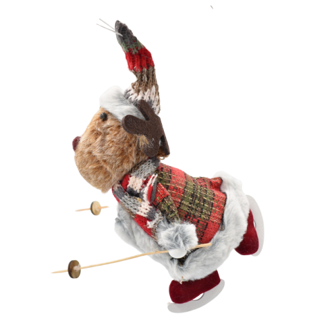 Ornament pentru brad ren cu patine 12x23 cm [1]