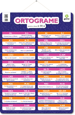 Noutăți Librăria Compas - Poster - Ortograme. Clasa a III-a