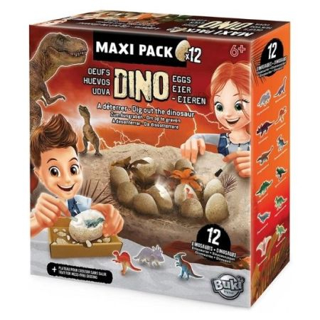 Jucării și jocuri - Set 12 oua Dino Mega 6 ani+ Buki