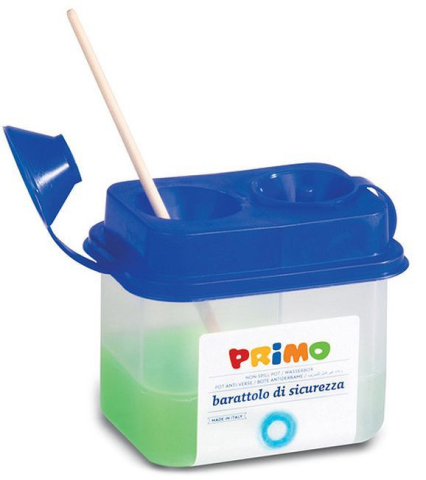 Pahare și palete pictură - Pahar pictura 2 compartimente diverse culori Primo