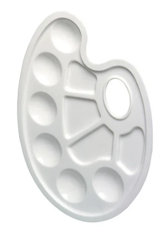 Pahare și palete pictură - Paleta pentru pictat plastic alb 23.5 cm Herlitz