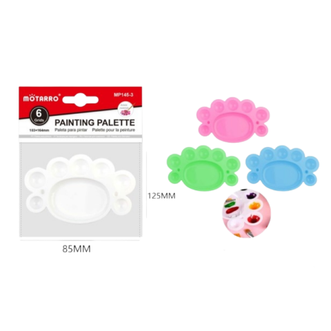 Pahare și palete pictură - Paleta pictura plastic 85x125 mm diverse culori Motarro