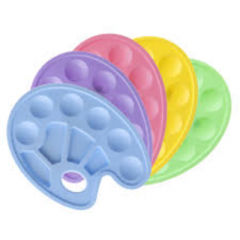 Accesorii pictură - Paleta de pictura 10 compartimente mix pastel Strigo