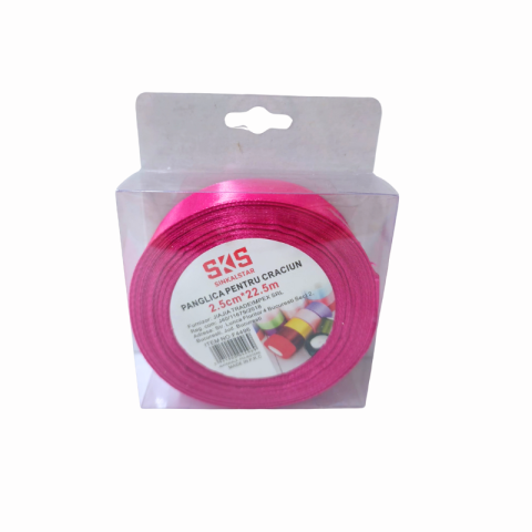 Panglica 2.5 cm x 22.5 cm roz SKS Sinkalstar [1]