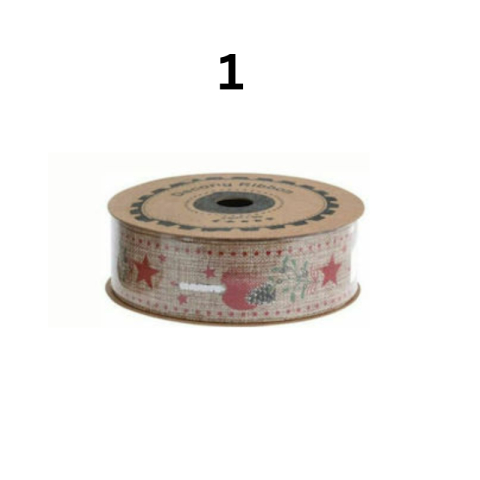 Panglica Craciun maro 500x2.5cm modele diverse [1]