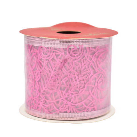 Panglici și etichete - Panglica roz 6 cm diverse modele