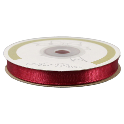 Funde și panglici - Rola panglica satin bordo 10 mm x 25 m Art Deco