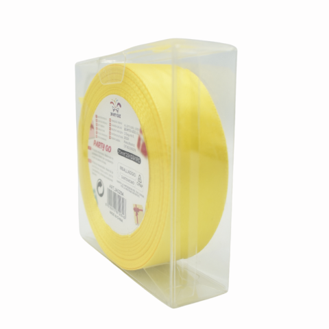 Funde și panglici - Panglica satin 2.5 cm x 23 m galben Party Go