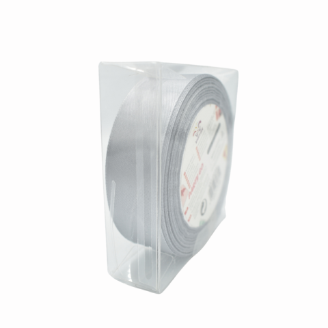 Funde și panglici - Panglica satin 2.5cm x 23m gri Party Go