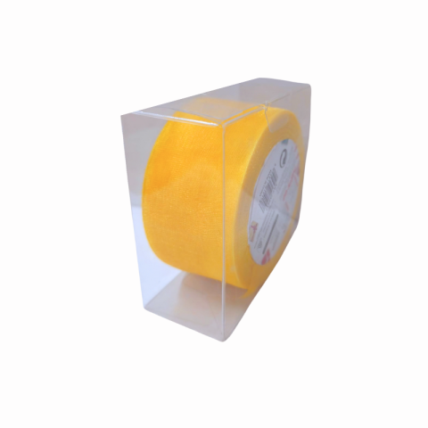 Funde și panglici - Panglica satinata 3.8 cm x 23 m galben portocaliu Party Go