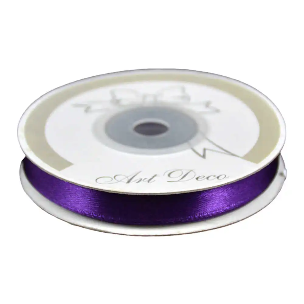 Accesorii pentru impachetat - Panglica satin mov 10mm x 25m Art Deco