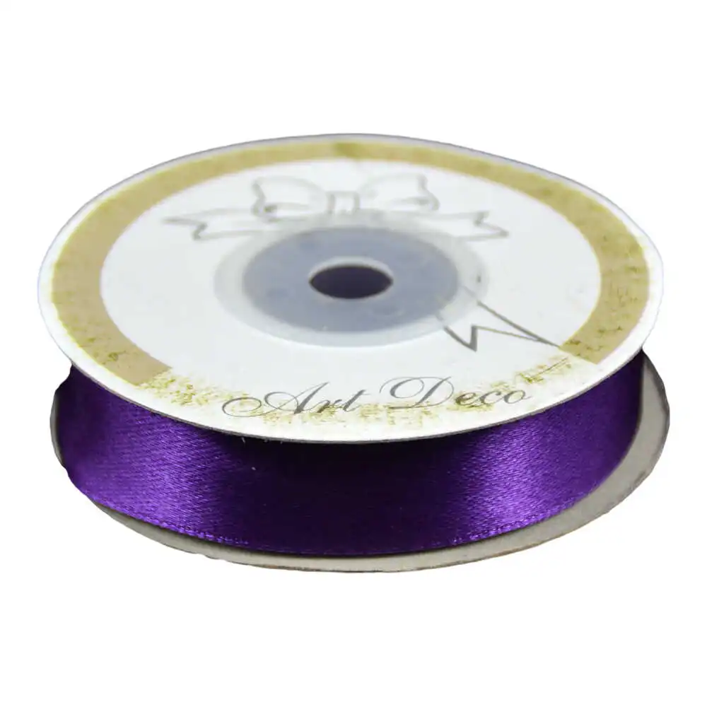 Accesorii pentru impachetat - Panglica satin mov 15mm x 25m Art Deco