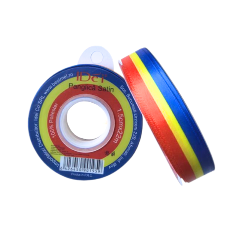 Funde și panglici - Panglica satin Romania 1.5cm x 22m