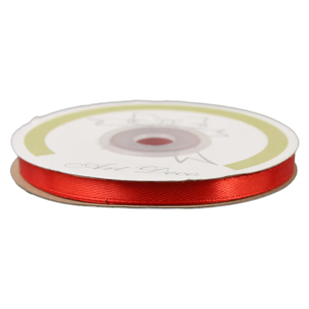 Funde și panglici - Rola panglica satin rosu 6mm x 25m Art Deco