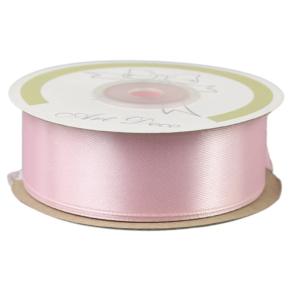 Funde și panglici - Rola panglica satin roz 25 mm x 25 m Art Deco