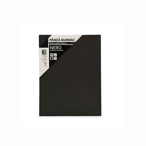 Pânze pictură - Panza pictura neagra pe sasiu Nero 20x30 cm Lucas Art