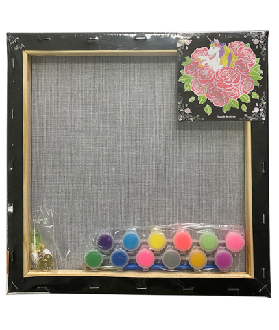 Panza predesenata pe sasiu neagra 30 x 30 cm Unicorn Sf Art Pigna [1]