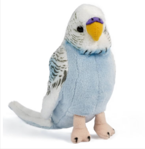 Jucării și jocuri - Jucarie de plus Papagal Perus cu sunet Living Nature 14 cm albastru