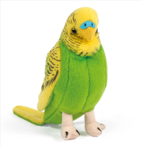 Jucării și jocuri - Jucarie de plus Papagal Perus cu sunet Living Nature 14 cm galben